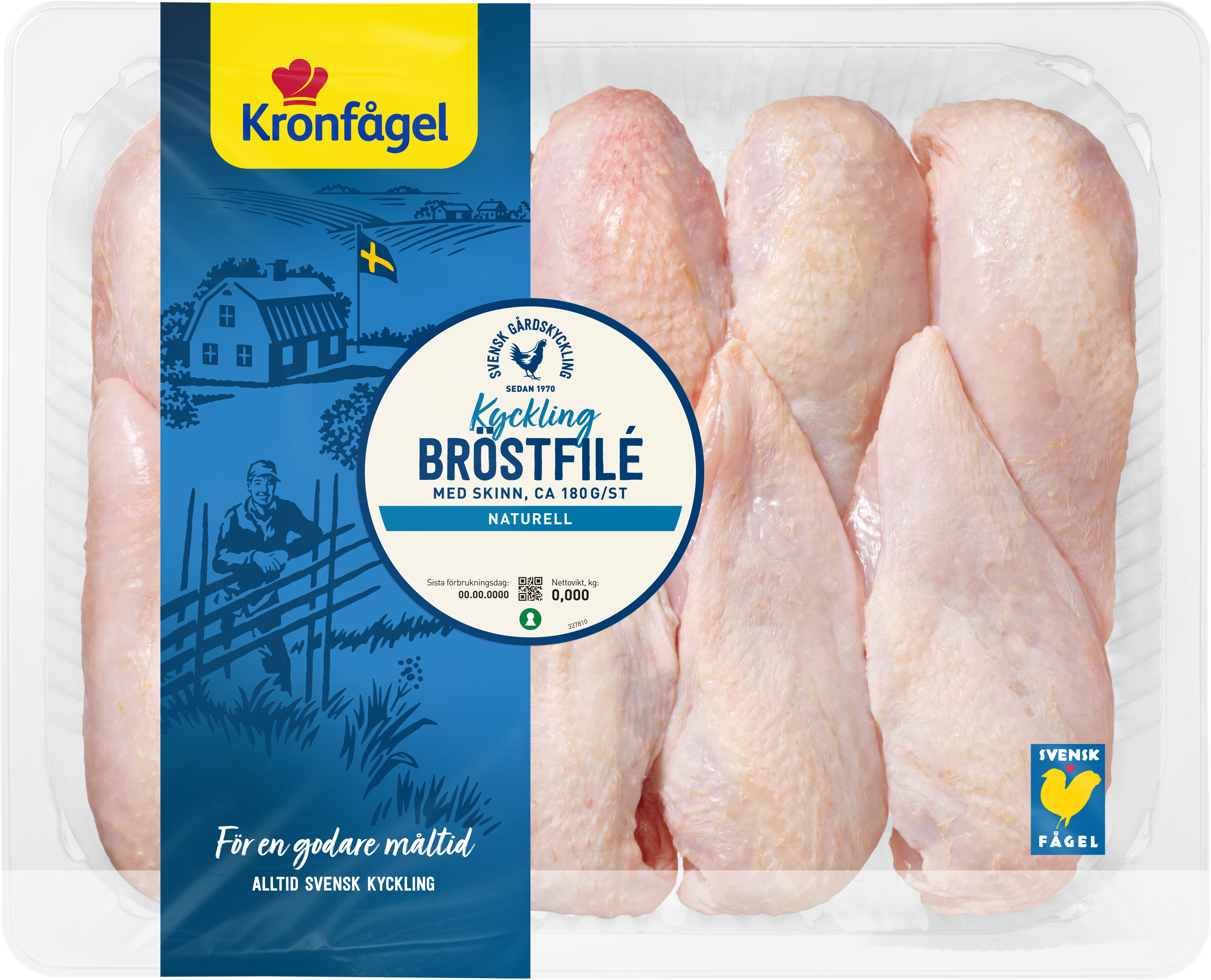 Kycklingfilé med Skinn ca 180g