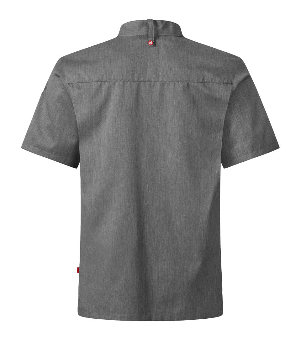 Kockskjorta 1097 Unisex Kort Ärm Grå Melange S