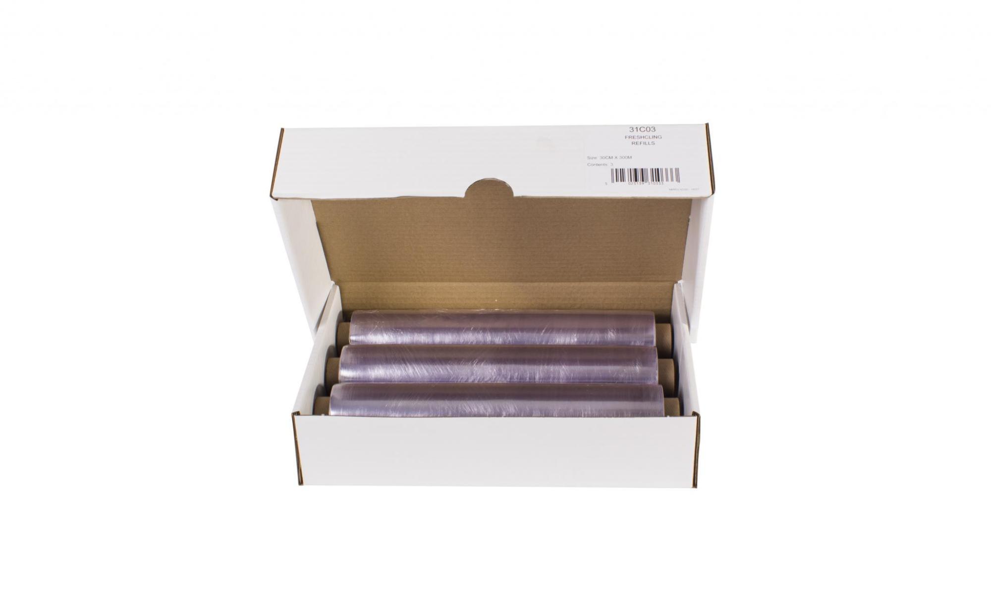 Plastfilm refill 30cmx300m 8my