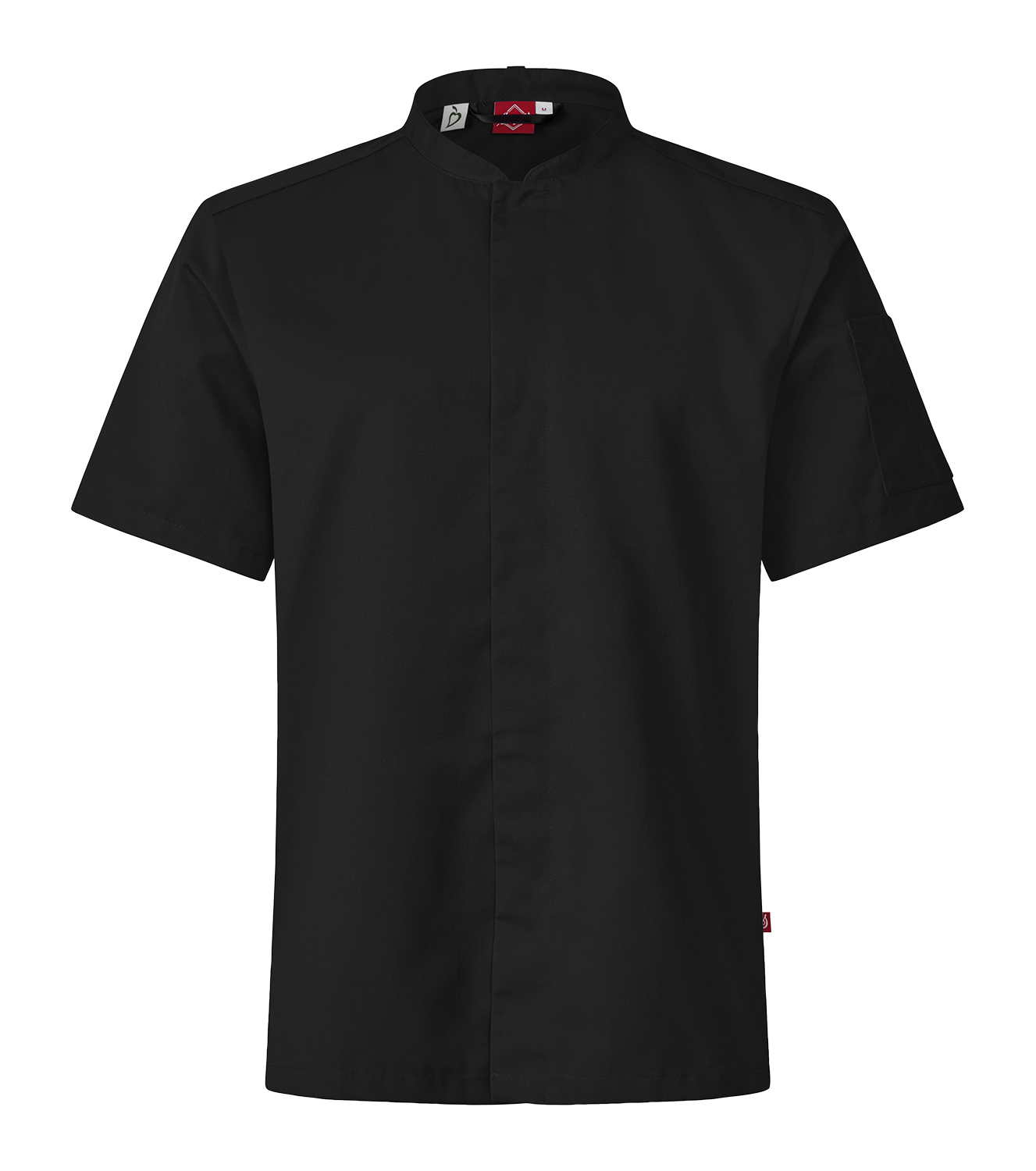 Kockskjorta 1097 Unisex Kort Ärm Svart XS