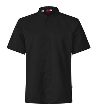 Kockskjorta 1097 Unisex Kort Ärm Svart XS