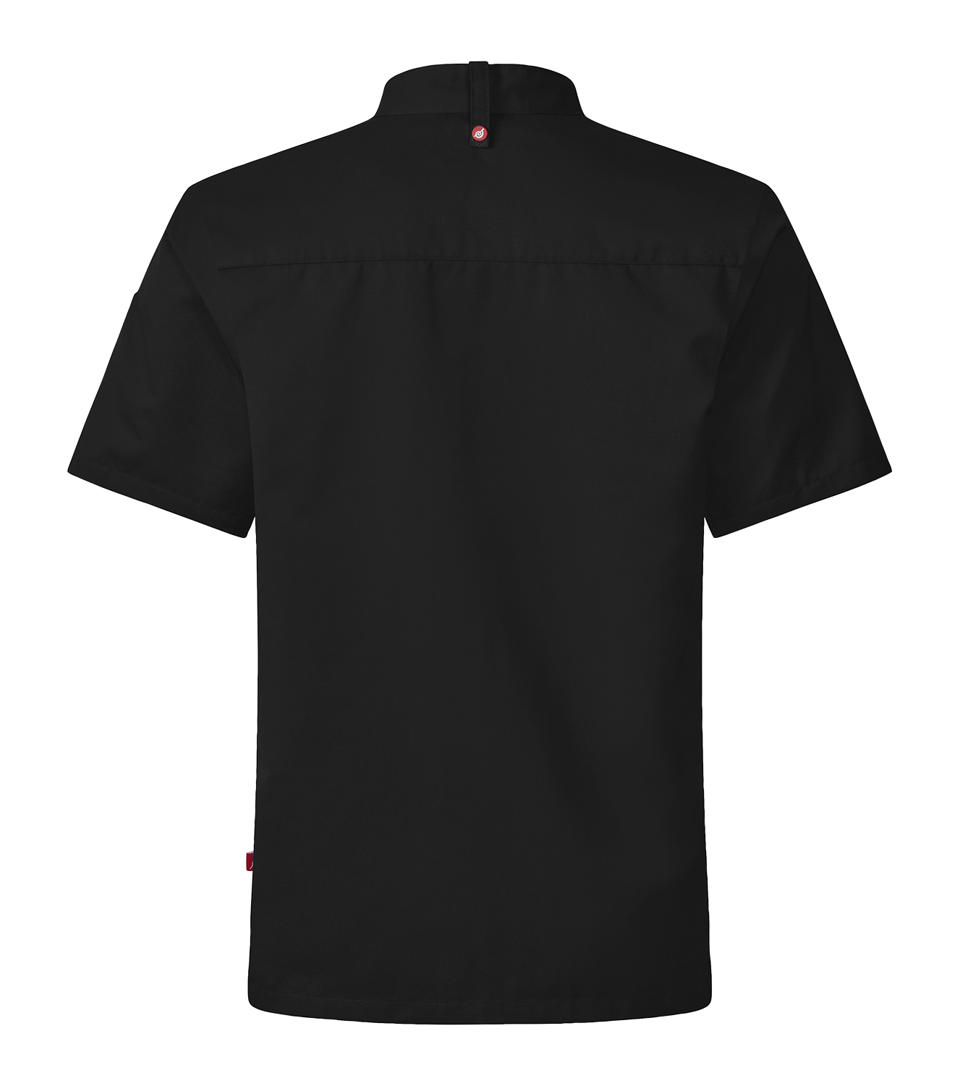 Kockskjorta 1097 Unisex Kort Ärm Svart XS