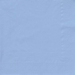 Servett 3-lag 40x40cm Ljusblå