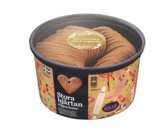 Stora Pepparkakshjärtan med Hål