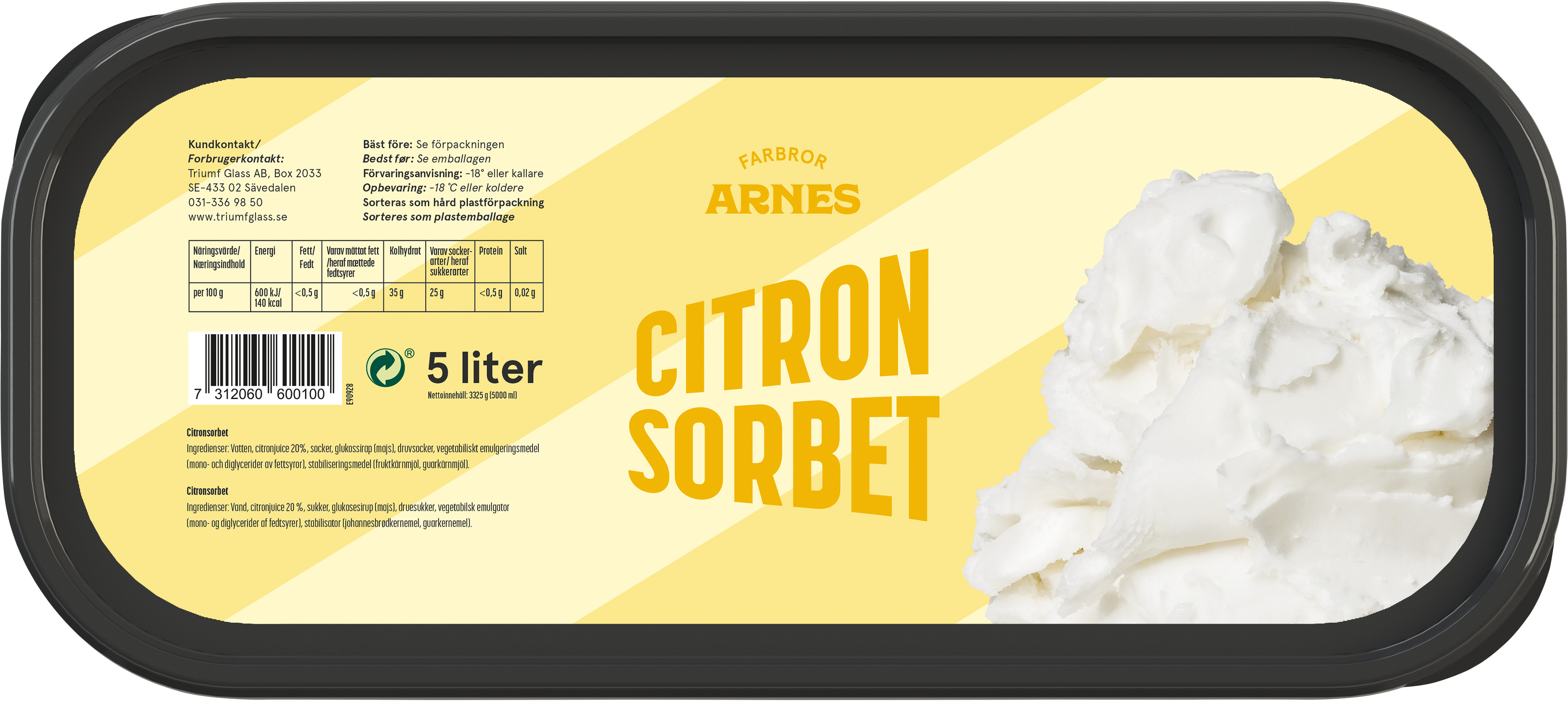 Farbror Arnes Citronsorbet