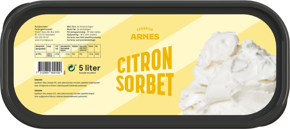 Farbror Arnes Citronsorbet