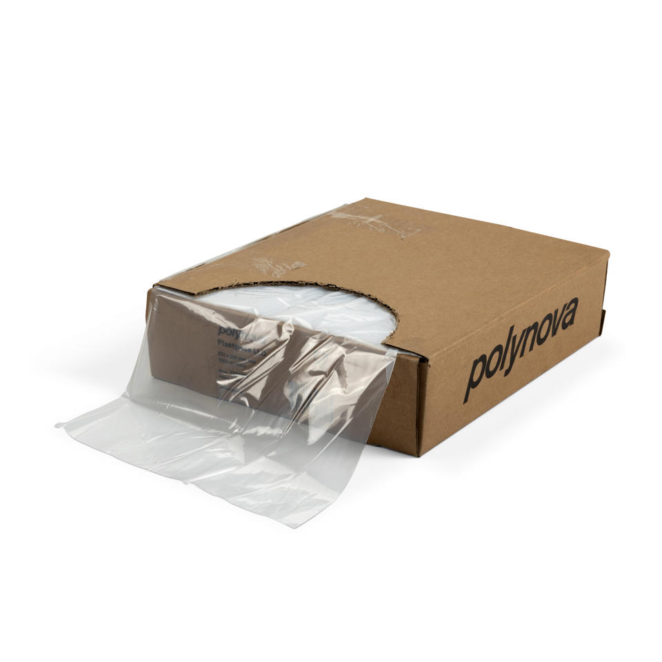 Påse i LLD polyeten 250x320mm
Tjocklek 40my Transparent.