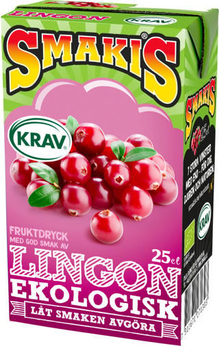 Smakis Fruktdryck Lingon EKO KRAV