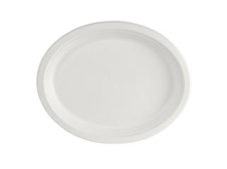 Tallrik Oval Bagasse Vit 32cm Vit