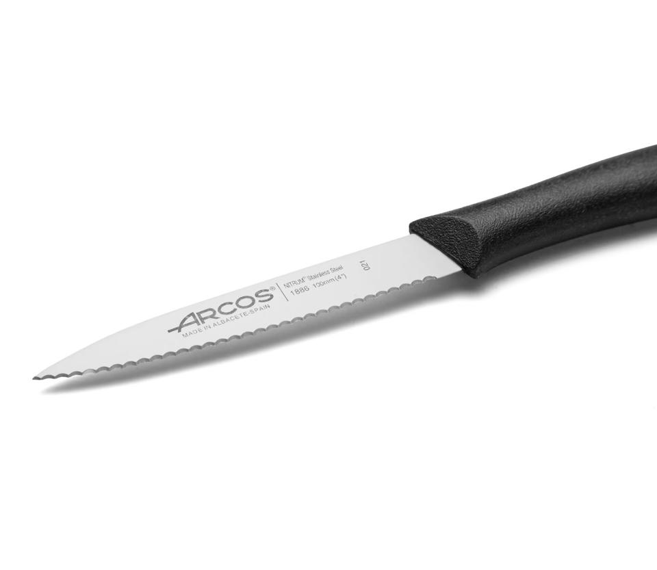 Nova Skalkniv Tandad Svart 10cm