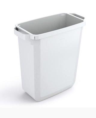 Durabin Tunna utan Lock Plast Vit 60L