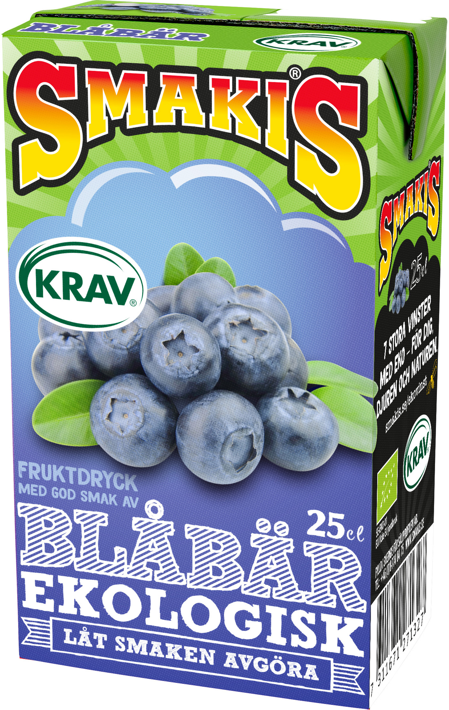 Smakis Fruktdryck Blåbär EKO KRAV