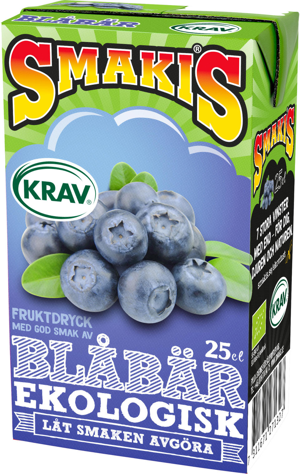 Smakis Fruktdryck Blåbär EKO KRAV