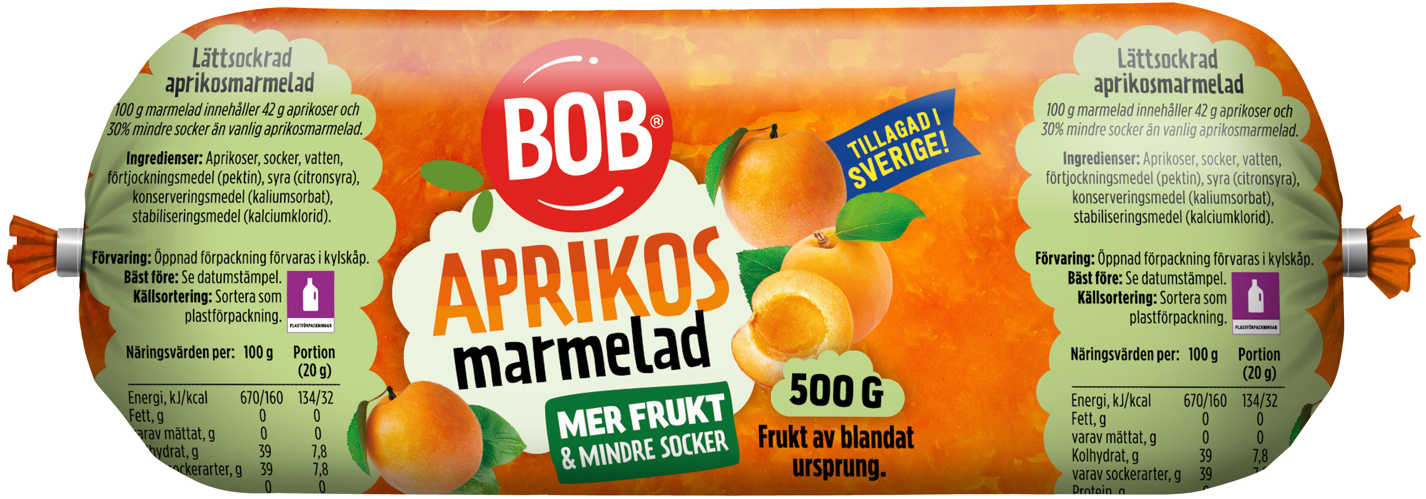 Aprikosmarmelad lättsockrad refill