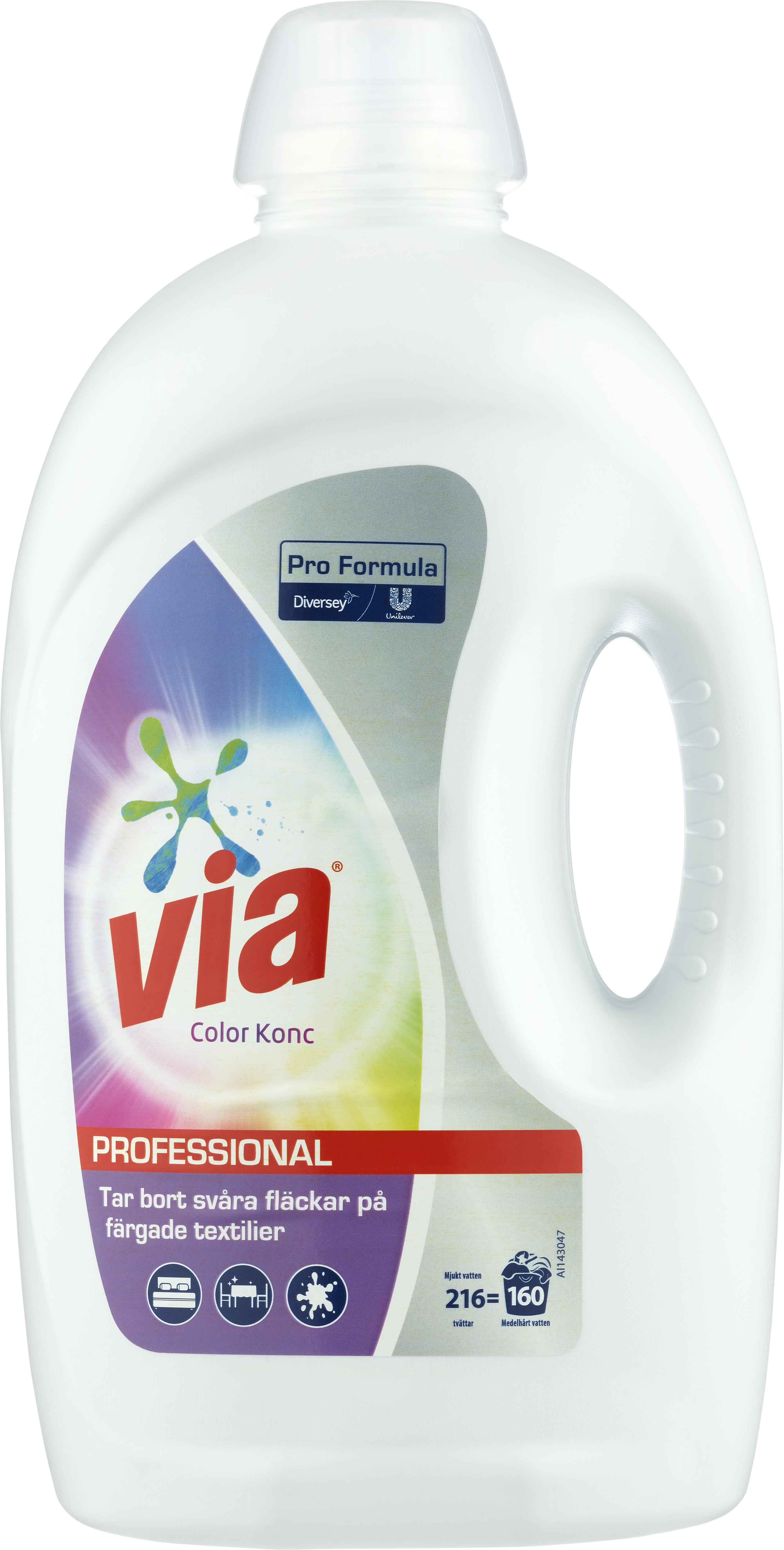 Tvättmedel Flytande Via Color Konc Professional