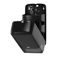 Dispenser Tork T6 18,4x14x34,4cm Svart Mid-size 
Twin Toalettpapper