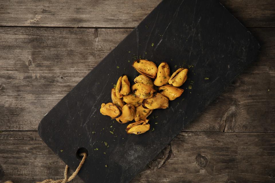 Musslelkött Kokt Utan Skal