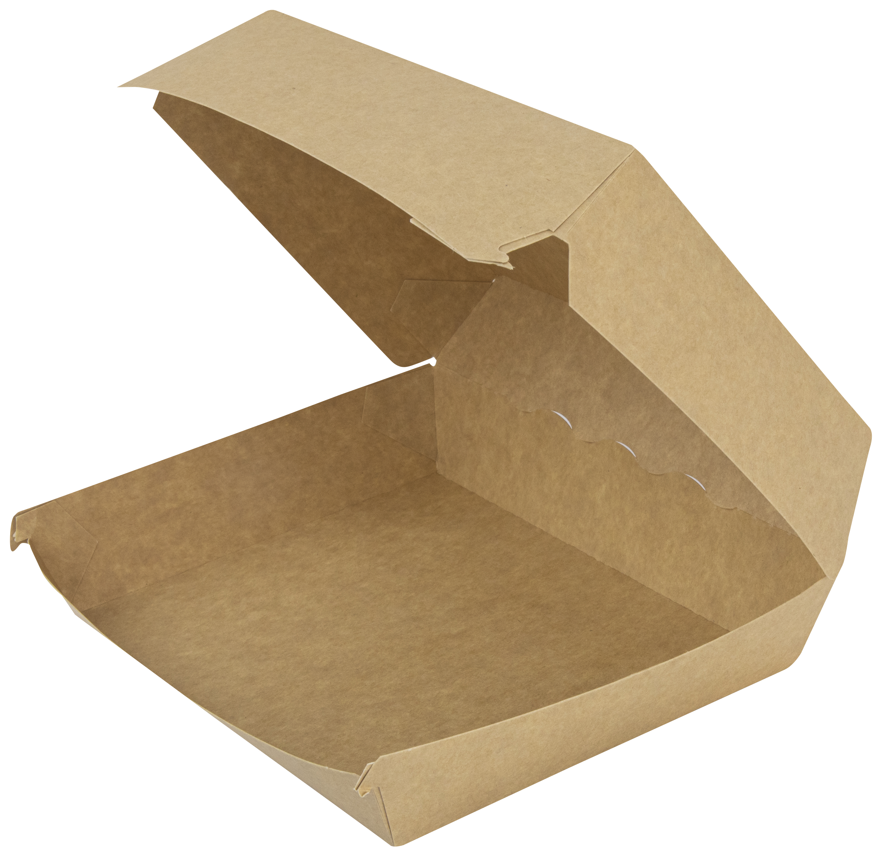 Hämtbox med vidhängande lock 195x150x80mm Brun
