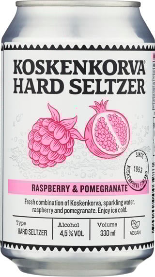 Koskenkorva Hard Seltzer Raspberry Pomegranate BRK