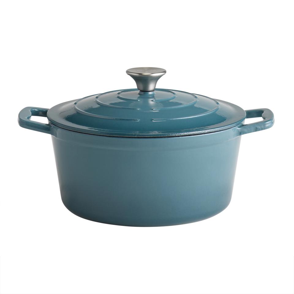 5 Stars Gryta Gjutjärn Emaljerad med Lock Blå
Ø25cm 4L