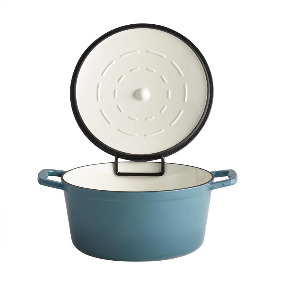 5 Stars Gryta Gjutjärn Emaljerad med Lock Blå
Ø25cm 4L
