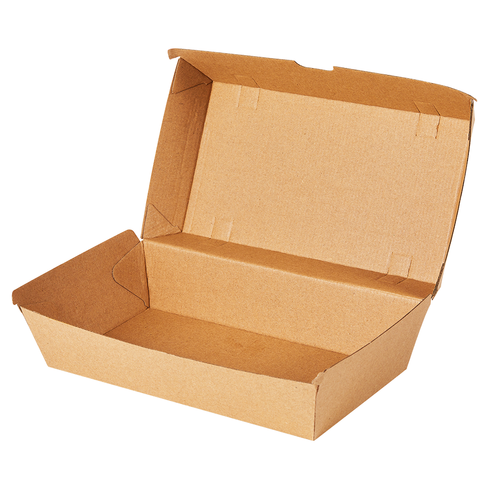 Box Stor Korrugerad Kartong med Vidhängande Lock
Oblekt 225x130x38/77mm