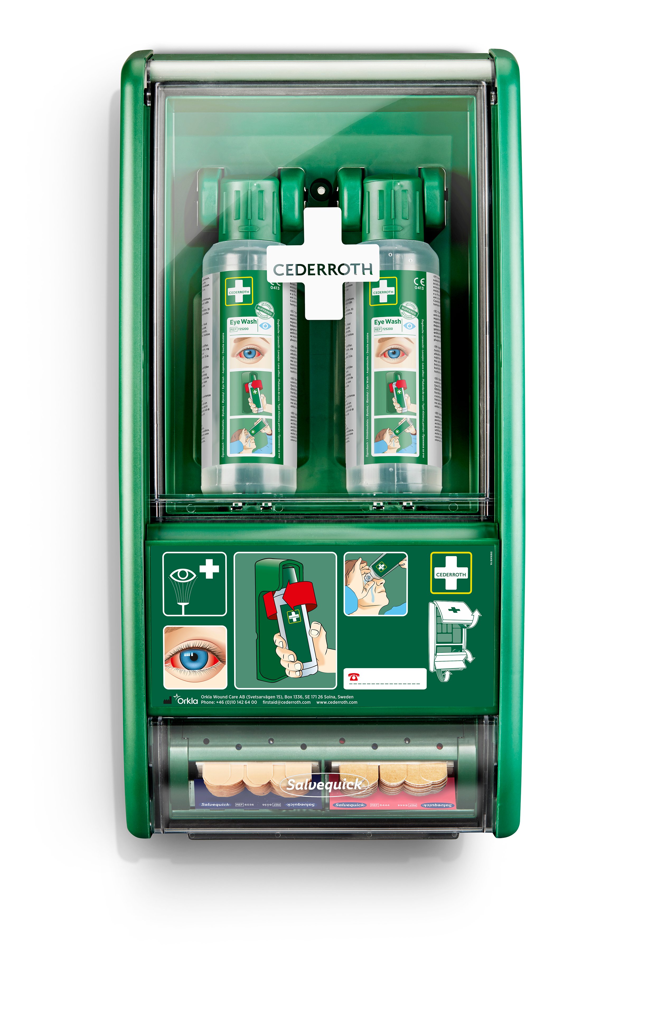 Ögonduschstation 2x500ml med plåsterautomat