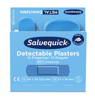 Plåster Spårbara Blå 30-pack Blue Detectable
Fingertip/Regular
