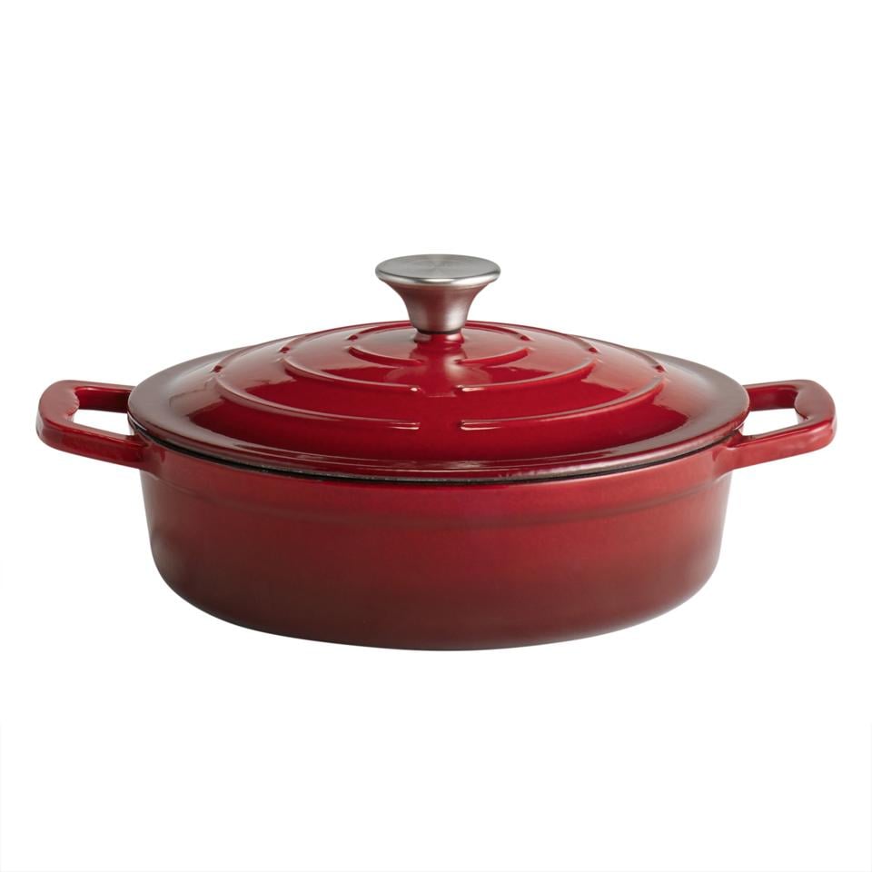 5 Stars Gjutjärnsgryta Emaljerad med Lock Röd
Ø25cm
2,5L