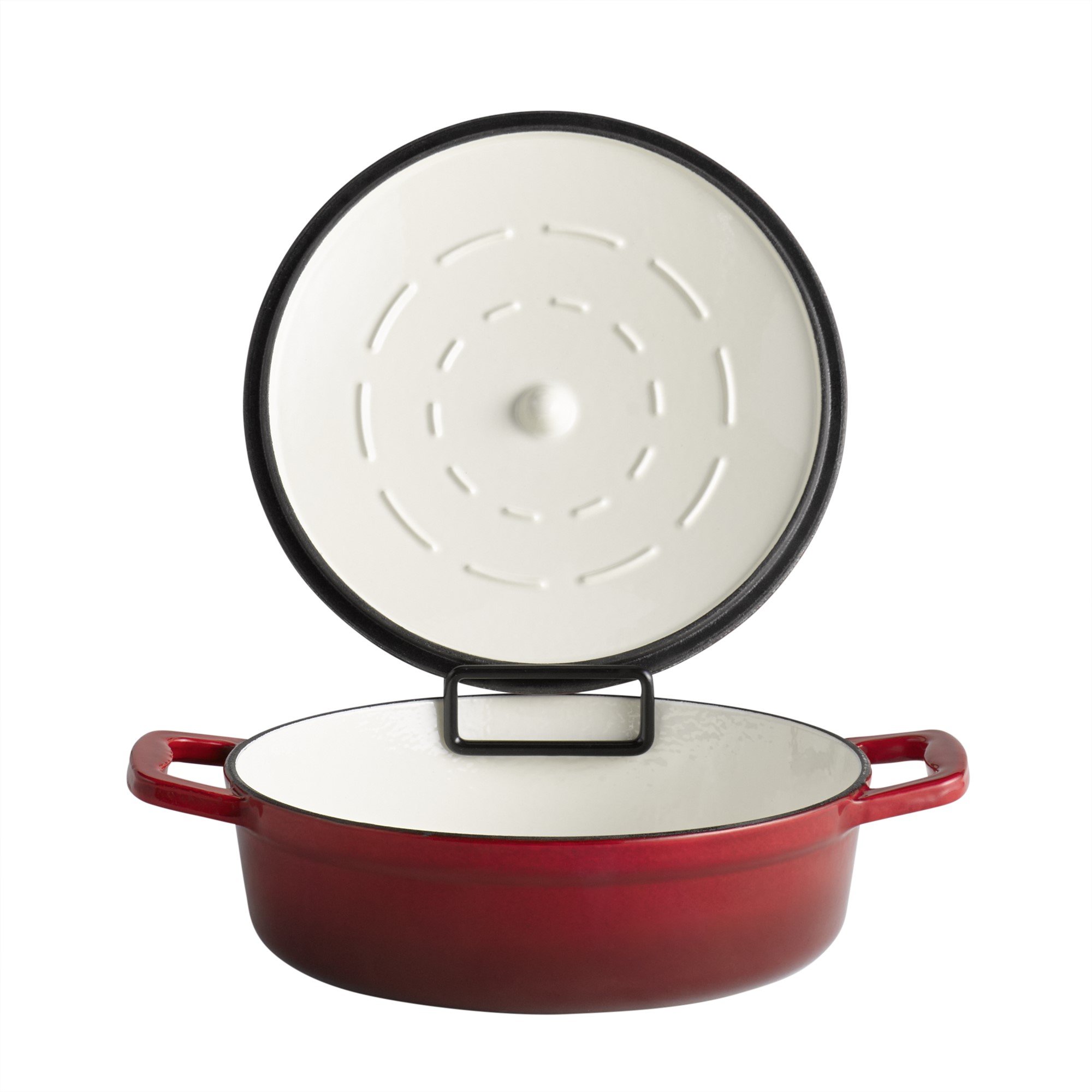 5 Stars Gjutjärnsgryta Emaljerad med Lock Röd
Ø25cm

2,5L