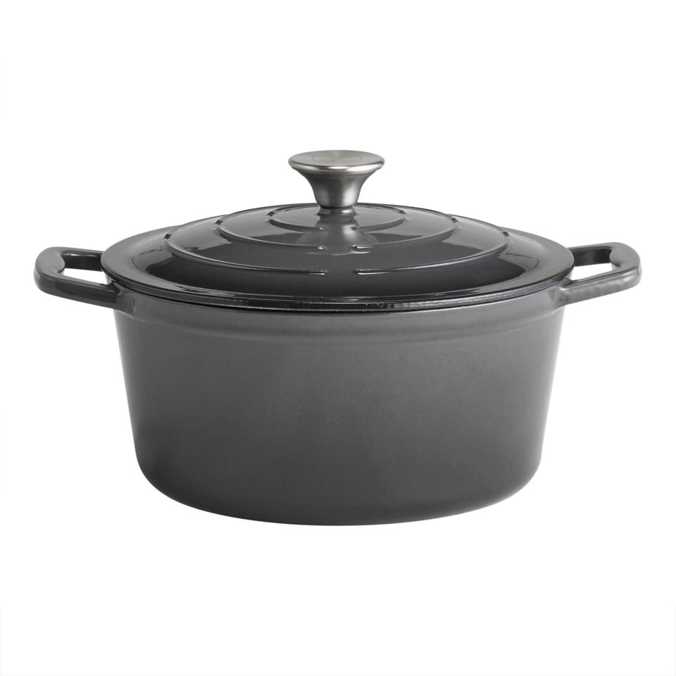 5 Stars Gryta Gjutjärn Emaljerad med Lock
Mörkgrå Ø25cm 4L