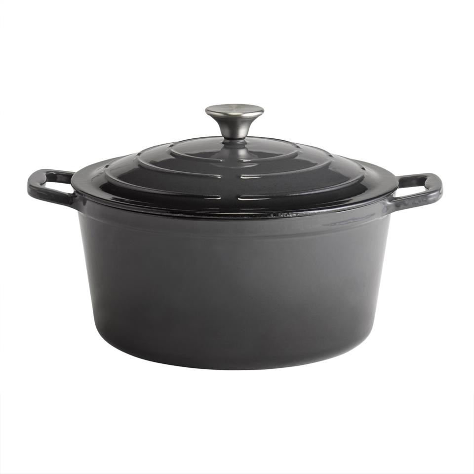 5 Stars Gryta Gjutjärn Emaljerad med Lock
Mörkgrå Ø28cm 6L