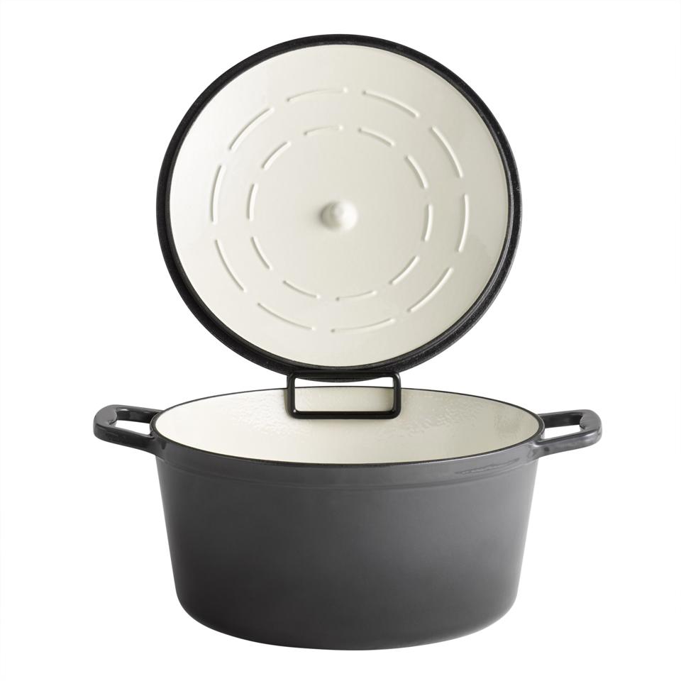 5 Stars Gryta Gjutjärn Emaljerad med Lock
Mörkgrå Ø28cm 6L