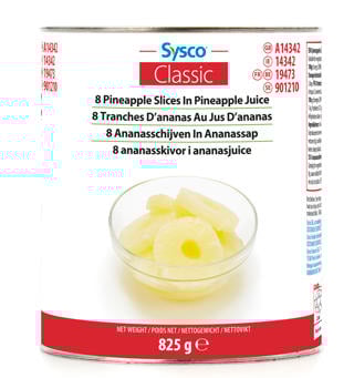 Ananasskivor i Ananasjuice