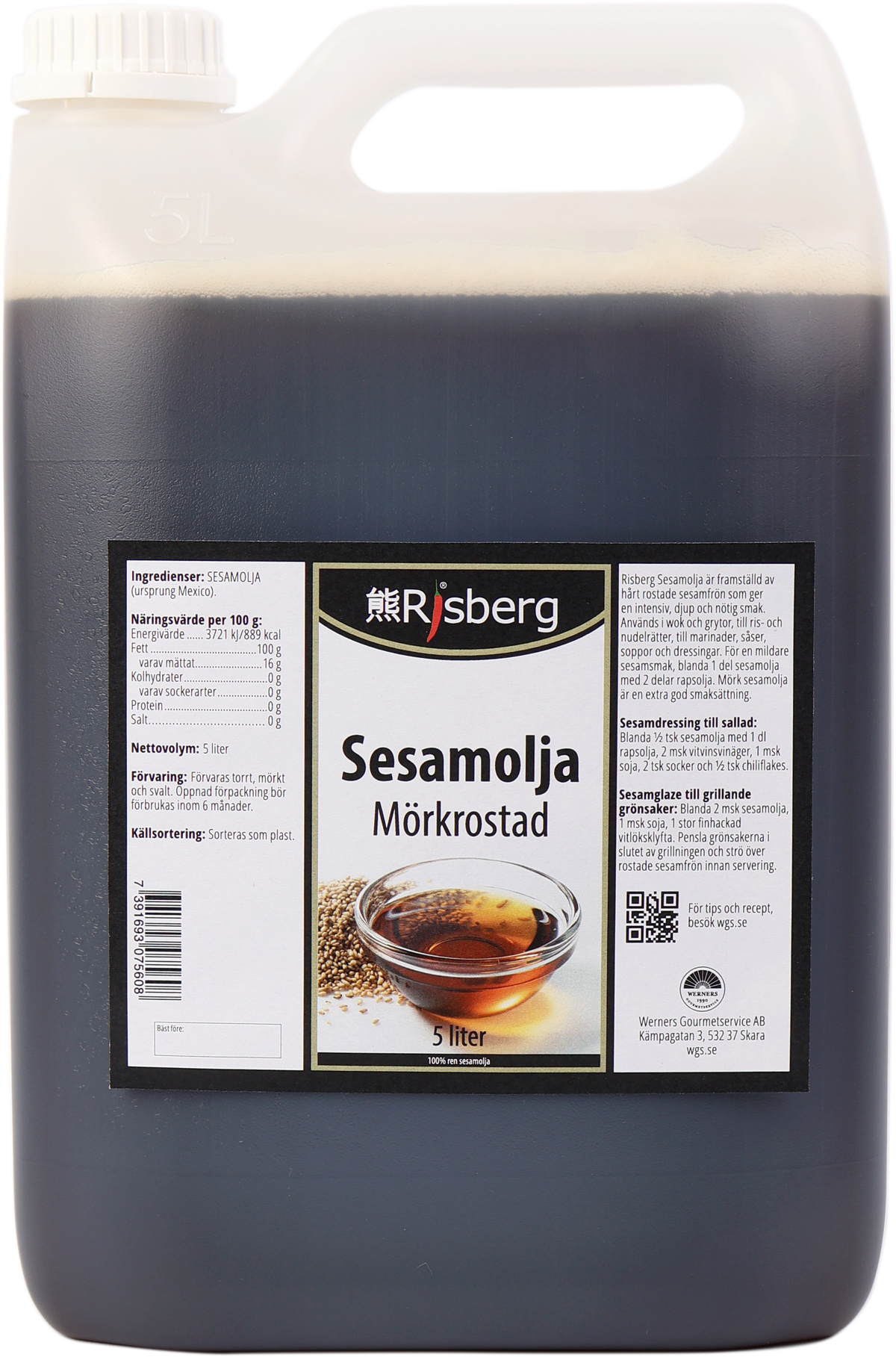 Sesamolja mörkrostad