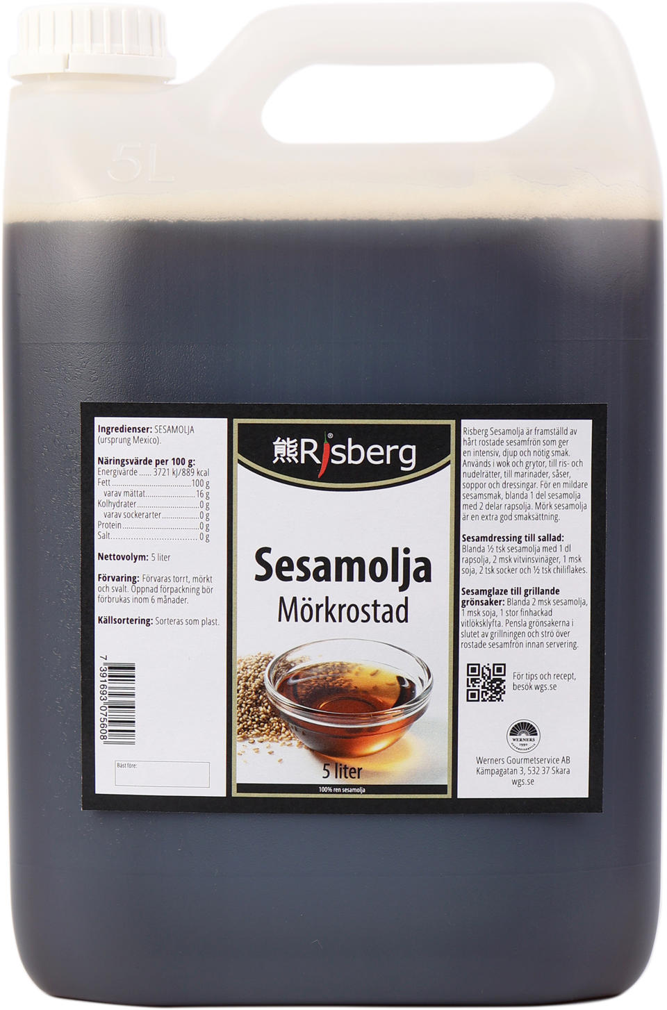 Sesamolja mörkrostad