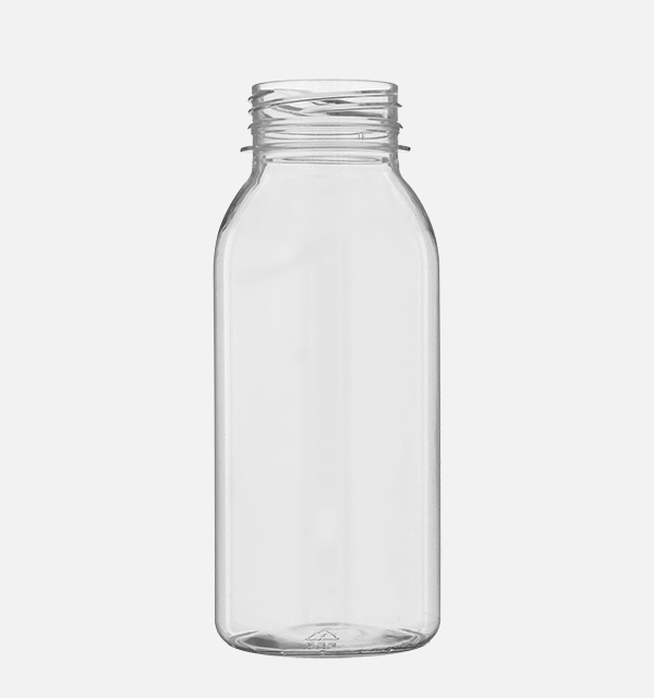 Flaska Rund PET med vit kapsyl 250ml