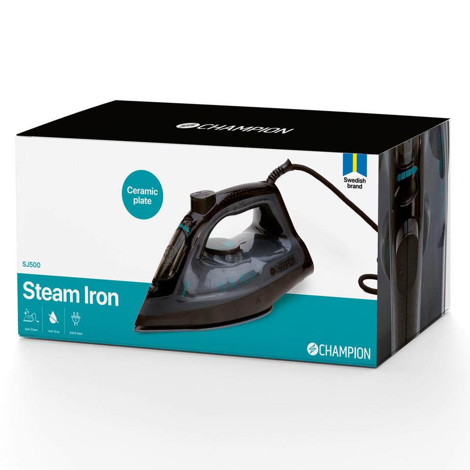 Ångstrykjärn Keramiskt Svart 2400W