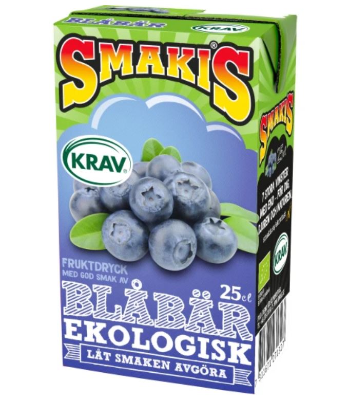 Smakis Fruktdryck Blåbär EKO KRAV