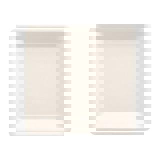 Tallrik Kantig Sockerrör Vit 15,5x15,5cm