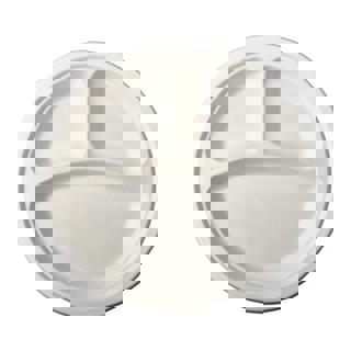 Tallrik 3-delad Sockerrör Vit 23cm