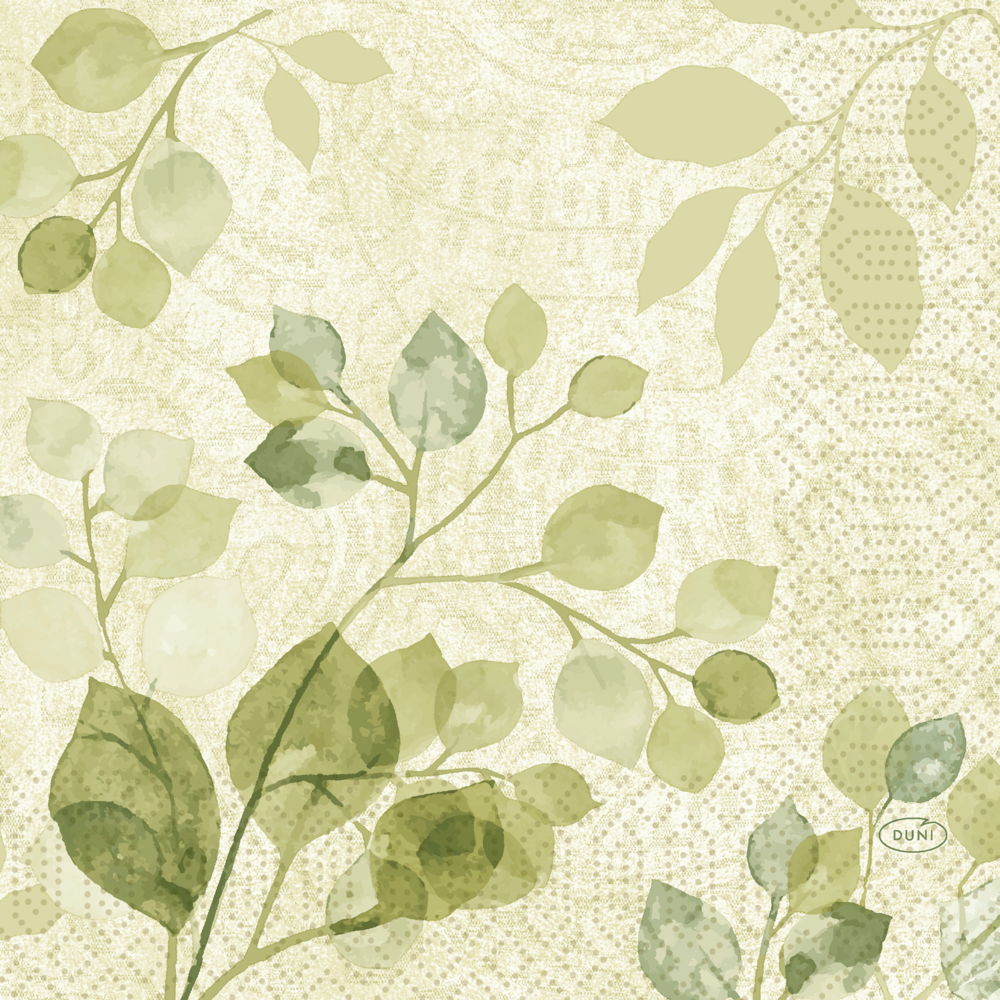 Servett 3-lags 33x33cm Paisley Leaves