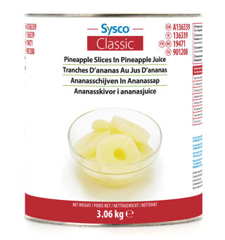 Ananasskivor i Juice