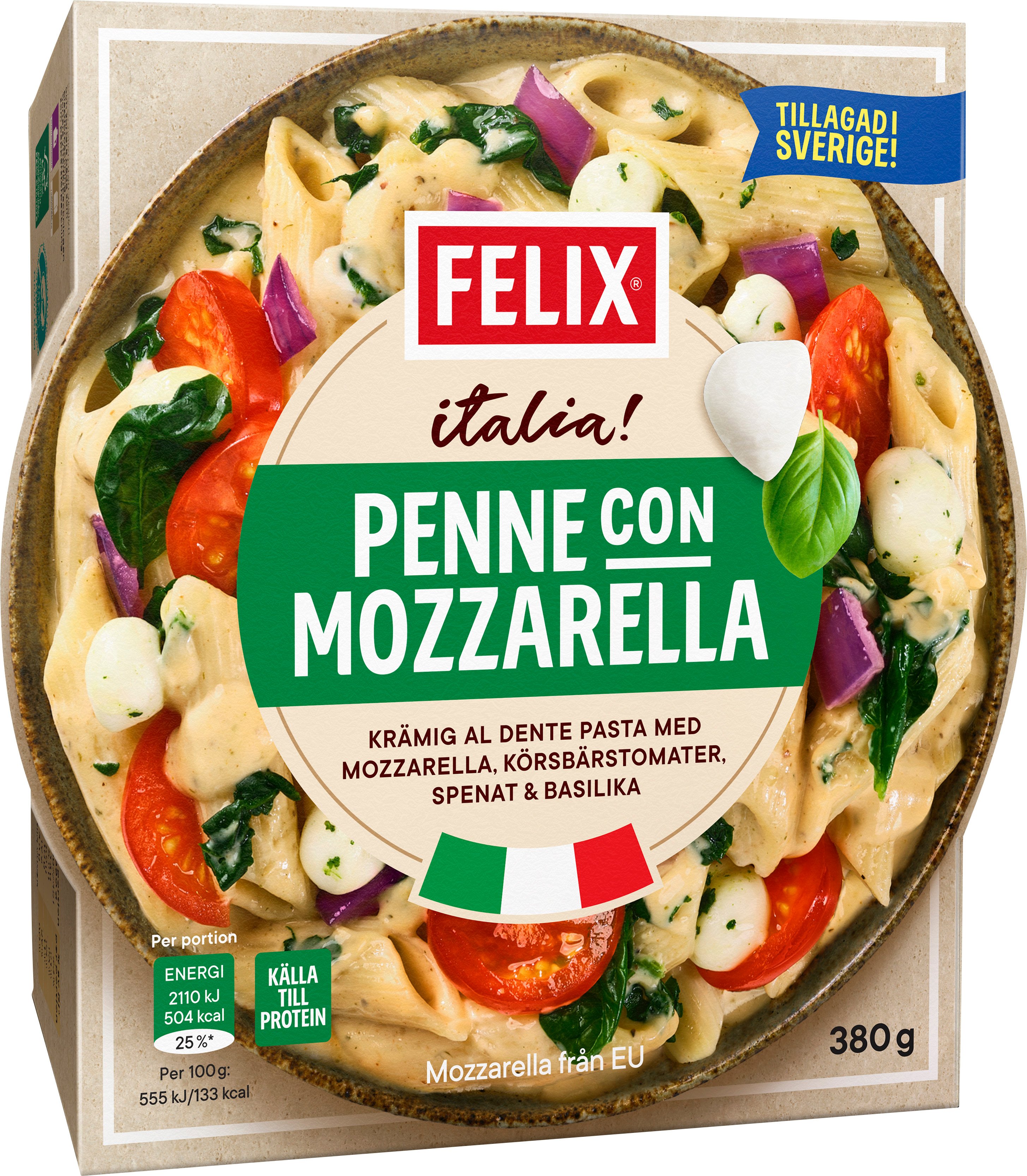 Penne med Mozzarella