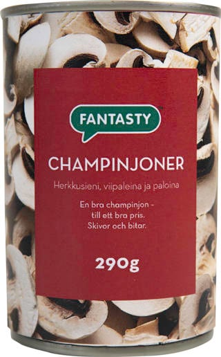 Champinjoner i Skivor och Bitar