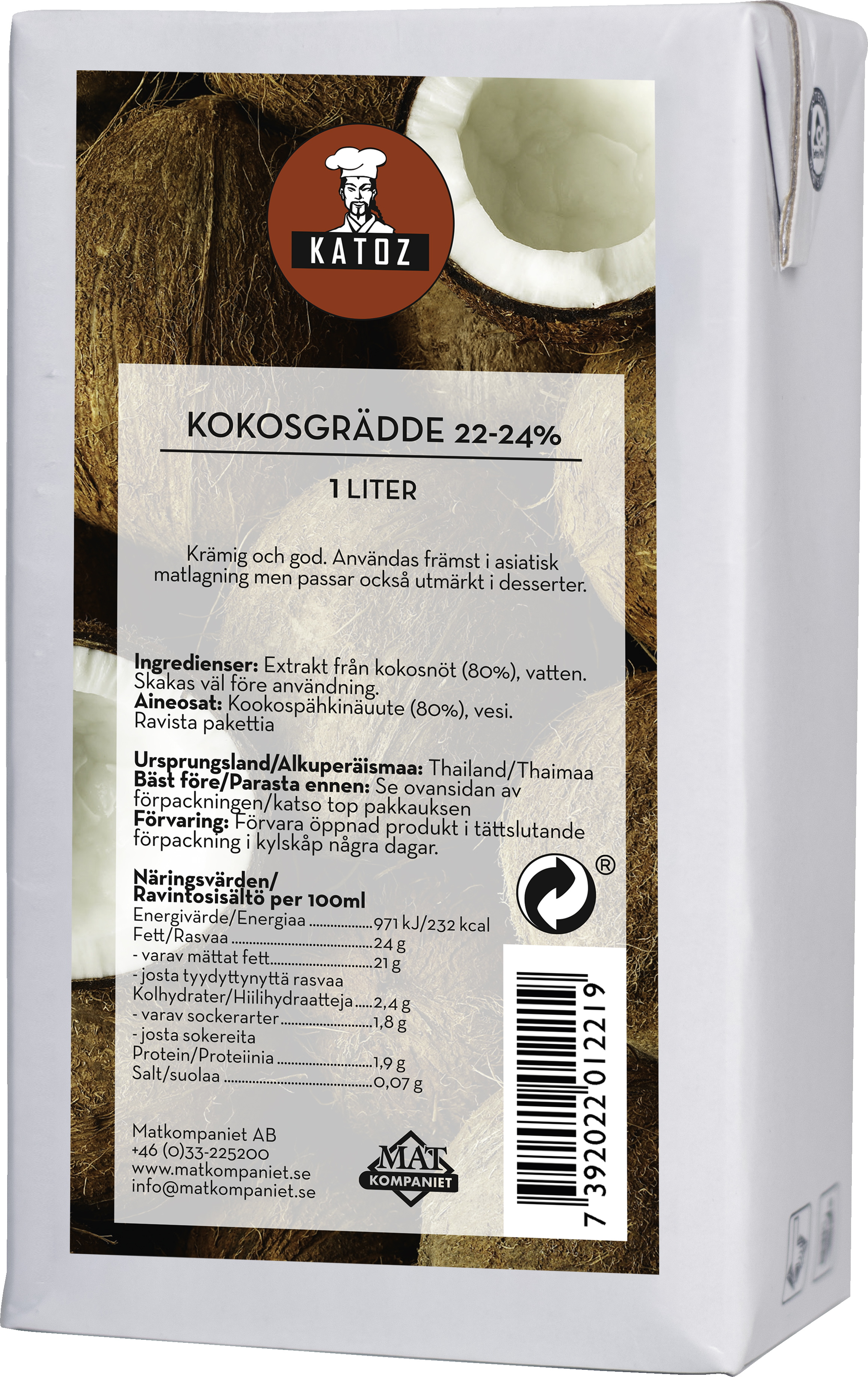 Kokosgrädde 22-24%