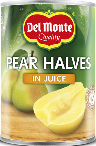 Päronhalvor i Juice