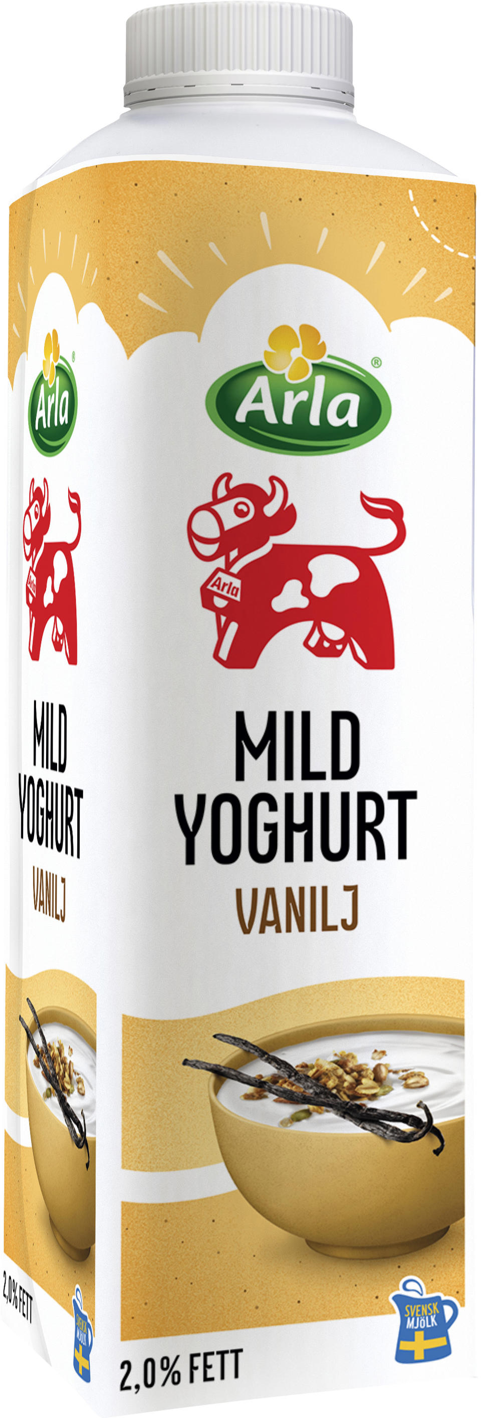 Mild yoghurt vanilj 2%
