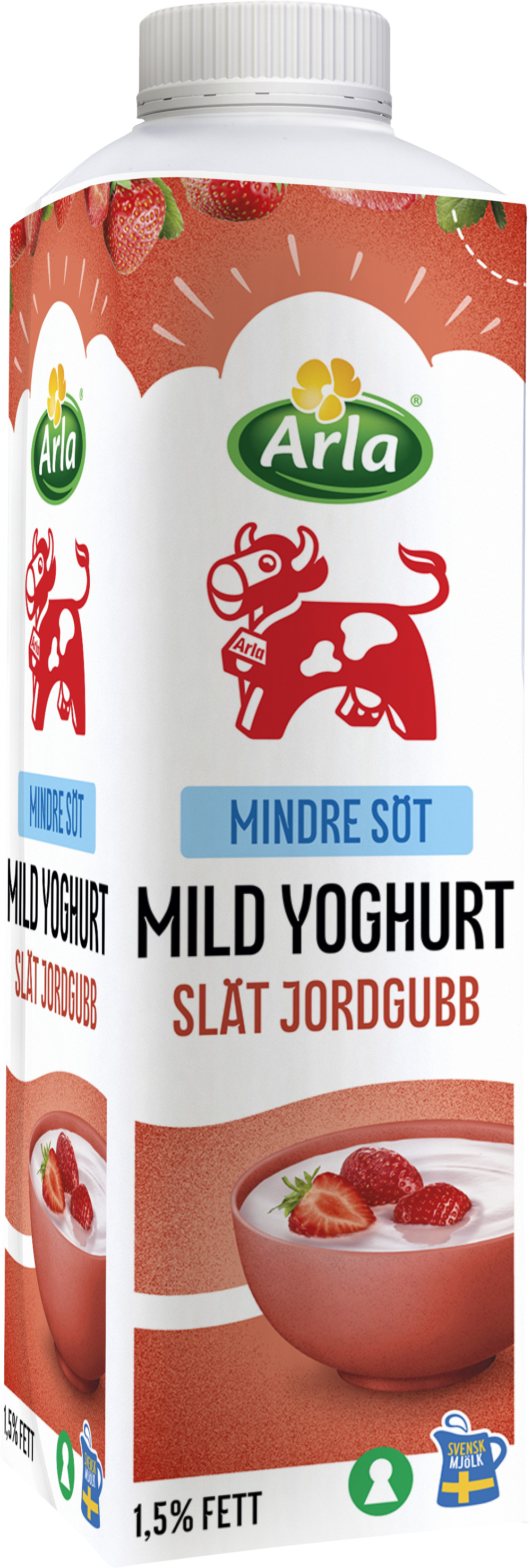 Yoghurt Jordgubb 1,5% Lättsockrad