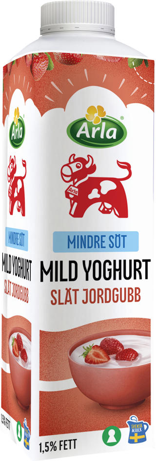 Yoghurt Jordgubb 1,5% Lättsockrad